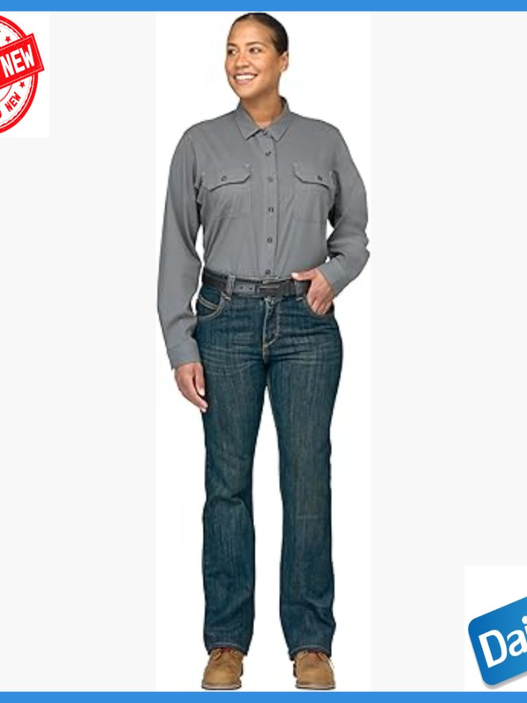 Flame Resistant Curvy Fit Stretch Denim Work Jeans  Category 2 Protection